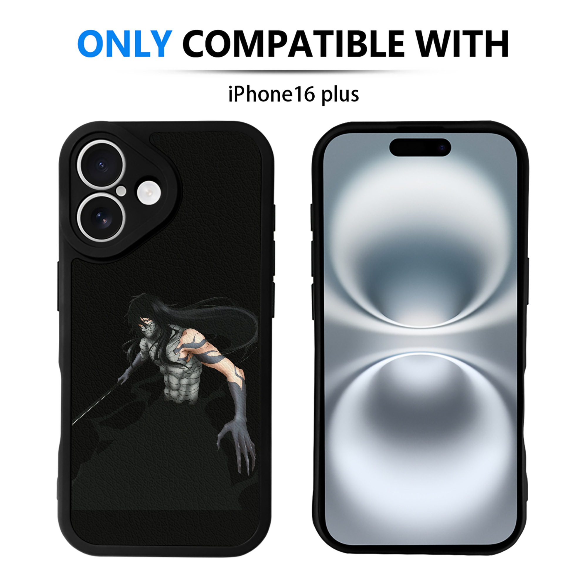 ブリーチ 黒崎一護（くろさき いちご）BLEACH Kurosaki Ichigo 【iPhone 16シリーズ対応】シリコンスマホケース（レザー調） 材質：シリコン